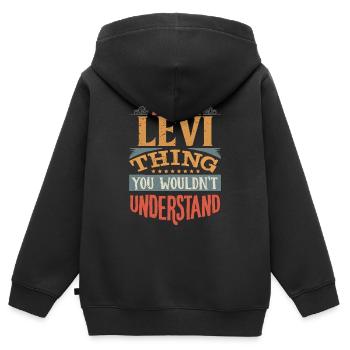 C’est une chose Levi que vous ne comprendriez pas - Levi - Sweat Premium à capuche zippé enfant bio - noir - Dos - AI Model Kid Male (0cm)