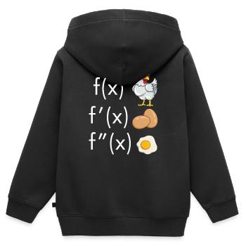 Mathematiker Integral Mathe Spruch Ableitung leich - Kinder Premium Organic Zip Hoodie - Schwarz - Hinten - AI Model Kid Male (0cm)