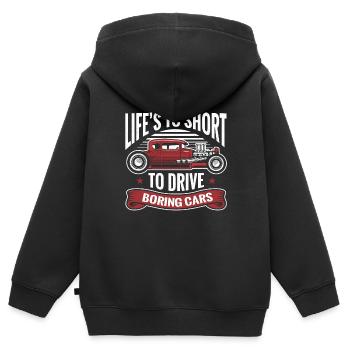 Hot Rod Hot Rods Muscle Car Hotrod Mechaniker Auto - Kinder Premium Organic Zip Hoodie - Schwarz - Hinten - AI Model Kid Male (0cm)