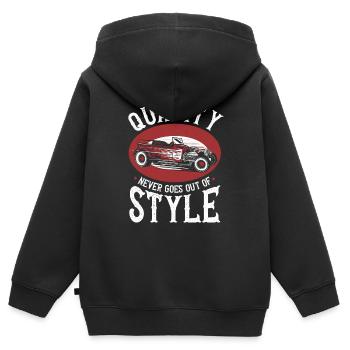 Hot Rod Hot Rods Muscle Car Hotrod Mechaniker Auto - Kinder Premium Organic Zip Hoodie - Schwarz - Hinten - AI Model Kid Male (0cm)