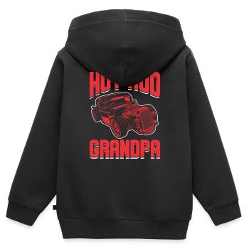 Hot Rod Hot Rods Muscle Car Hotrod Mechaniker Auto - Kinder Premium Organic Zip Hoodie - Schwarz - Hinten - AI Model Kid Male (0cm)