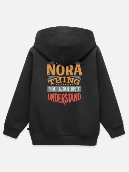 Es ist eine Nora-Sache, die du nicht verstehen würdest - Nora - Premium børne zip-hættetrøje økologisk - sort