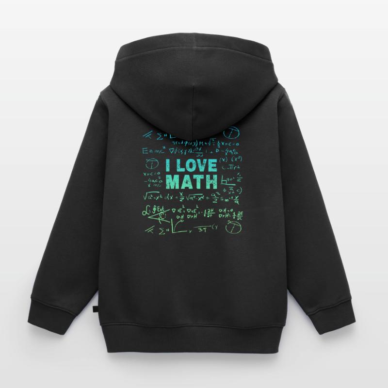 Math design for math teacher and math student Kids Premium Organic Zip-up Hoodie