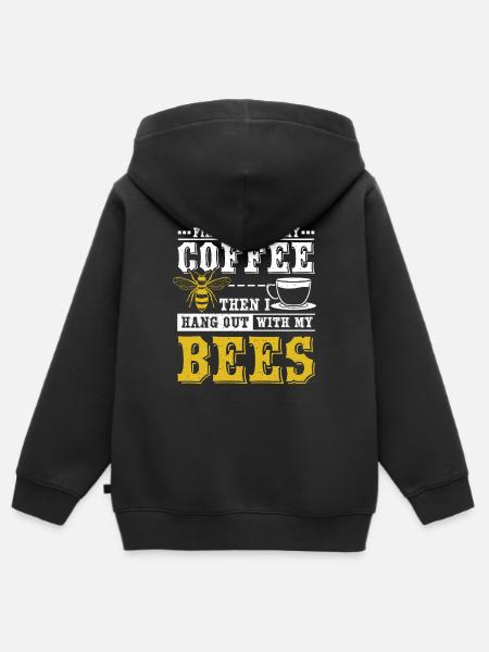 Imker kaffee - Kinder Premium Organic Zip Hoodie - Schwarz