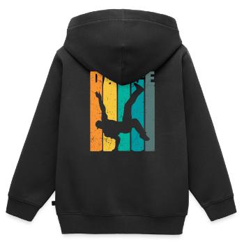 Breakdance BBoy BGirl Streetdance Breakdance - Kinder Premium Organic Zip Hoodie - Schwarz - Hinten - AI Model Kid Male (0cm)