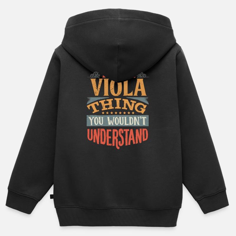 C’est une chose d’alto que vous ne comprendriez pas - Viola - Sweat Premium à capuche zippé enfant bio - noir