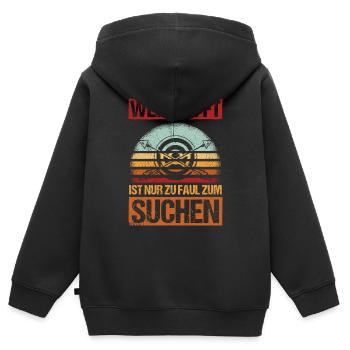 Bogenschießen Geschenk Bogenschützin Pfeil & Bogen - Kinder Premium Organic Zip Hoodie - Schwarz - Hinten - AI Model Kid Male (0cm)