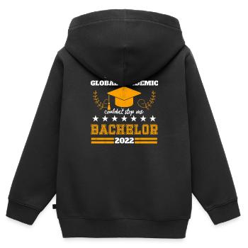 Baccalauréat Diplôme d’études supérieures Baccalauréat 2022 - Sweat Premium à capuche zippé enfant bio - noir - Dos - AI Model Kid Male (0cm)