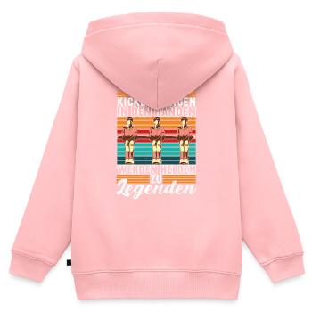 Tischfußball Tischkicker - Kinder Premium Organic Zip Hoodie - Rosa - Hinten - AI Model Kid Female (0cm)