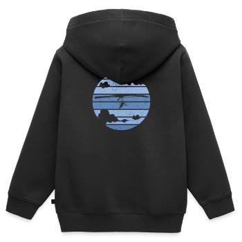 Hang Gliding Air Sport Hang Glider - Kinder Premium Organic Zip Hoodie - Schwarz - Hinten - AI Model Kid Male (0cm)