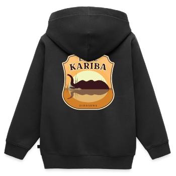 Lake Kariba - Zimbabwe - Kids Premium Organic Zip-up Hoodie - black - Back - AI Model Kid Male (0cm)