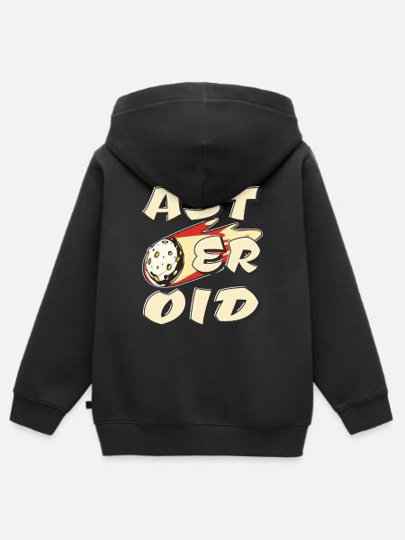 ASTEROID - Kinder Premium Organic Zip Hoodie - Schwarz