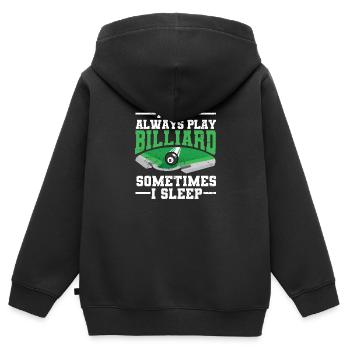 Funny pool player Billiards I play - Kids Premium Organic Zip-up Hoodie - black - Back - AI Model Kid Male (0cm)
