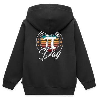 Sweet Pi Day 3.14 - Pi Day - Cadeau Happy Pi Day - Sweat Premium à capuche zippé enfant bio - noir - Dos - AI Model Kid Male (0cm)