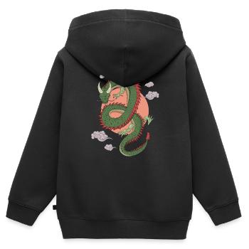 Chinese Dragon - Kids Premium Organic Zip-up Hoodie - black - Back - AI Model Kid Male (0cm)