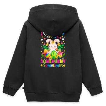 Osterfest Osterhase Ostereier - Kinder Premium Organic Zip Hoodie - Schwarz - Hinten - AI Model Kid Male (0cm)
