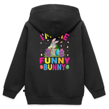 Osterfest Osterhase Ostereier - Kinder Premium Organic Zip Hoodie - Schwarz - Hinten - AI Model Kid Male (0cm)