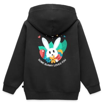 Osterfest Osterhase Ostereier - Kinder Premium Organic Zip Hoodie - Schwarz - Hinten - AI Model Kid Male (0cm)