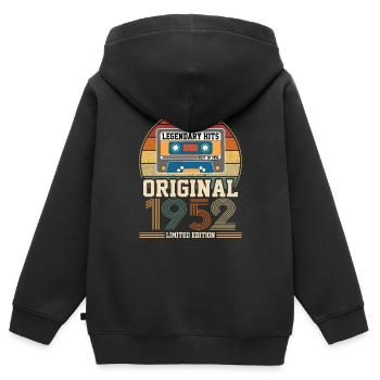 Hits Légendaires Best Of 1952 Édition Limitée - Sweat Premium à capuche zippé enfant bio - noir - Dos - AI Model Kid Male (0cm)