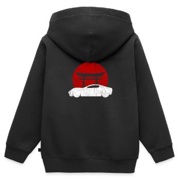Sportwagen Automobile Besitzer Luxuskarosse - Kinder Premium Organic Zip Hoodie - Schwarz - Hinten - AI Model Kid Male (0cm)