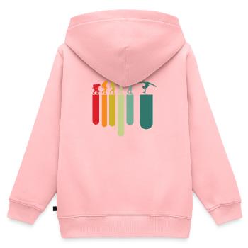 Gymnastik Evolution - Kinder Premium Organic Zip Hoodie - Rosa - Hinten - AI Model Kid Female (0cm)