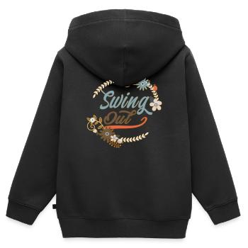 Danse swing Lindy Hop Swing Out - Sweat Premium à capuche zippé enfant bio - noir - Dos - AI Model Kid Male (0cm)