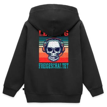 Level 6 Freigeschaltet Gamer Geburtstag 6 Jahre - Kinder Premium Organic Zip Hoodie - Schwarz - Hinten - AI Model Kid Male (0cm)