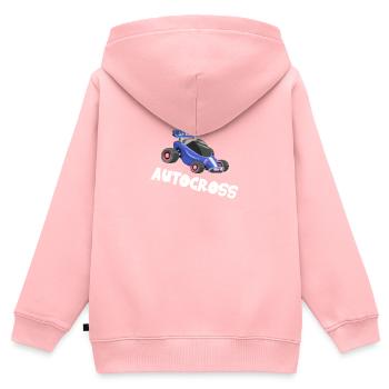 Autocross Stockcar - Kinder Premium Organic Zip Hoodie - Rosa - Hinten - AI Model Kid Female (0cm)