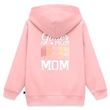 Glider Pilot Mom - Kids Premium Organic Zip-up Hoodie - rose - Back - AI Model Kid Female (0cm)