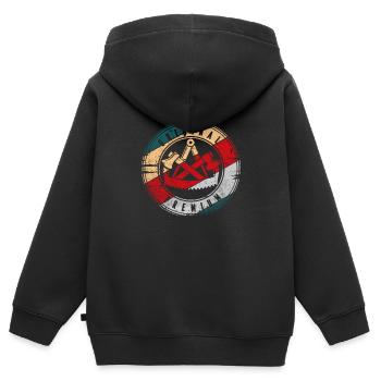 Zimmermann Symbol Guild Motif d’armoiries pour charpentier - Sweat Premium à capuche zippé enfant bio - noir - Dos - AI Model Kid Male (0cm)
