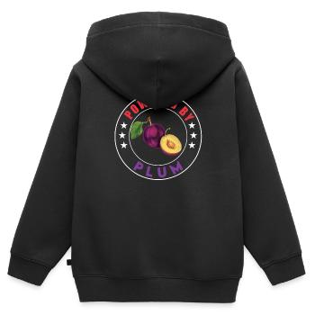 Prune - Sweat Premium à capuche zippé enfant bio - noir - Dos - AI Model Kid Male (0cm)