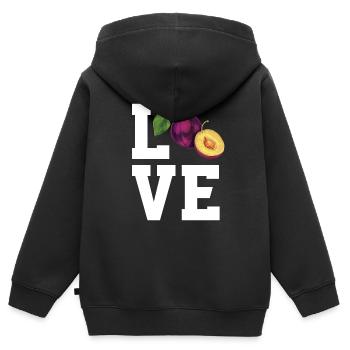 Chères prunes - Sweat Premium à capuche zippé enfant bio - noir - Dos - AI Model Kid Male (0cm)