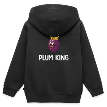 Roi Prune - Sweat Premium à capuche zippé enfant bio - noir - Dos - AI Model Kid Male (0cm)