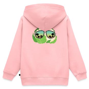 Lunettes de soleil au chou-fleur - Sweat Premium à capuche zippé enfant bio - rose - Dos - AI Model Kid Female (0cm)