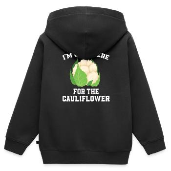Chou-fleur - Sweat Premium à capuche zippé enfant bio - noir - Dos - AI Model Kid Male (0cm)