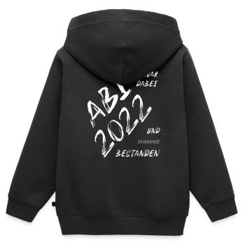 ABI 2022 bestanden Geschenk Andenken - Kinder Premium Organic Zip Hoodie - Schwarz - Hinten - AI Model Kid Male (0cm)