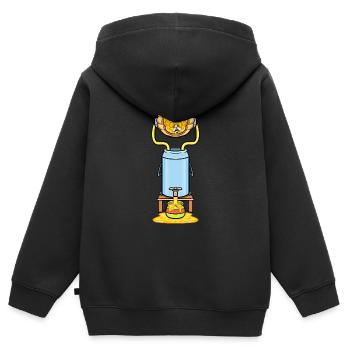 Apiculteur Abeille nid d’abeille avec robinet Apiculture - Sweat Premium à capuche zippé enfant bio - noir - Dos - AI Model Kid Male (0cm)
