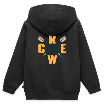 Rames croisées Rames Dessins T-Shirt Cadeau Cadeau - Sweat Premium à capuche zippé enfant bio - noir - Dos - AI Model Kid Male (0cm)