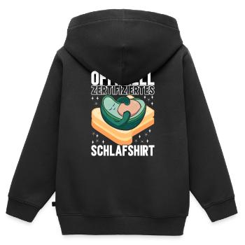 Avocado Toast - Kinder Premium Organic Zip Hoodie - Schwarz - Hinten - AI Model Kid Male (0cm)