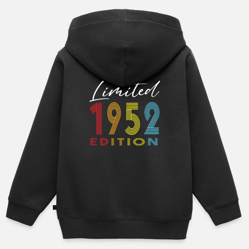 Édition limitée 1952 - Sweat Premium à capuche zippé enfant bio - noir