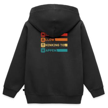 Best Math Art Calculus Algebra Math Geek Lover Fun - Kids Premium Organic Zip-up Hoodie - black - Back - AI Model Kid Male (0cm)