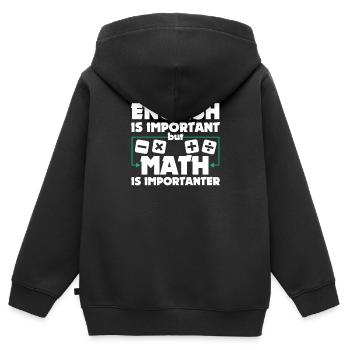Funny Math Art Student Pun Mathematics Lovers Pun - Kids Premium Organic Zip-up Hoodie - black - Back - AI Model Kid Male (0cm)