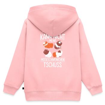 Guinea Pig - Kinder Premium Organic Zip Hoodie - Rosa - Hinten - AI Model Kid Female (0cm)