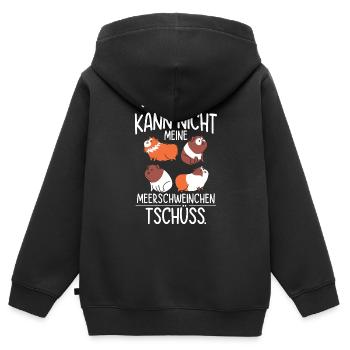 Guinea Pig - Kinder Premium Organic Zip Hoodie - Schwarz - Hinten - AI Model Kid Male (0cm)