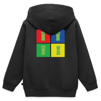 Spargel Geschenk - Kinder Premium Organic Zip Hoodie - Schwarz - Hinten - AI Model Kid Male (0cm)