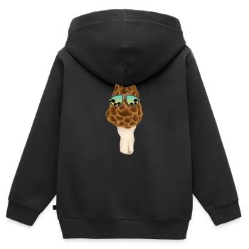 Lunettes de soleil Morel - Sweat Premium à capuche zippé enfant bio - noir - Dos - AI Model Kid Male (0cm)