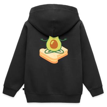 Avocado Toast - Kids Premium Organic Zip-up Hoodie - black - Back - AI Model Kid Male (0cm)