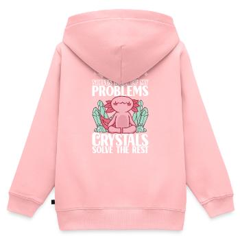 Yoga Yogi Relax - Sweat Premium à capuche zippé enfant bio - rose - Dos - AI Model Kid Female (0cm)