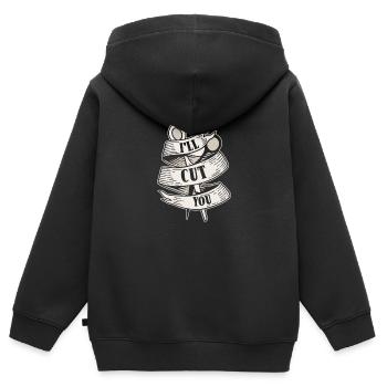 Friseur Friseurin Frisör Arbeit Beruf Spruch - Kinder Premium Organic Zip Hoodie - Schwarz - Hinten - AI Model Kid Male (0cm)