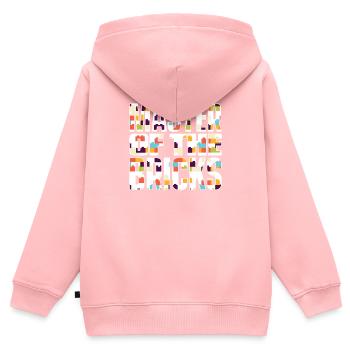 Brick Builder Brick Building Master Builder - Kinder Premium Organic Zip Hoodie - Rosa - Hinten - AI Model Kid Female (0cm)